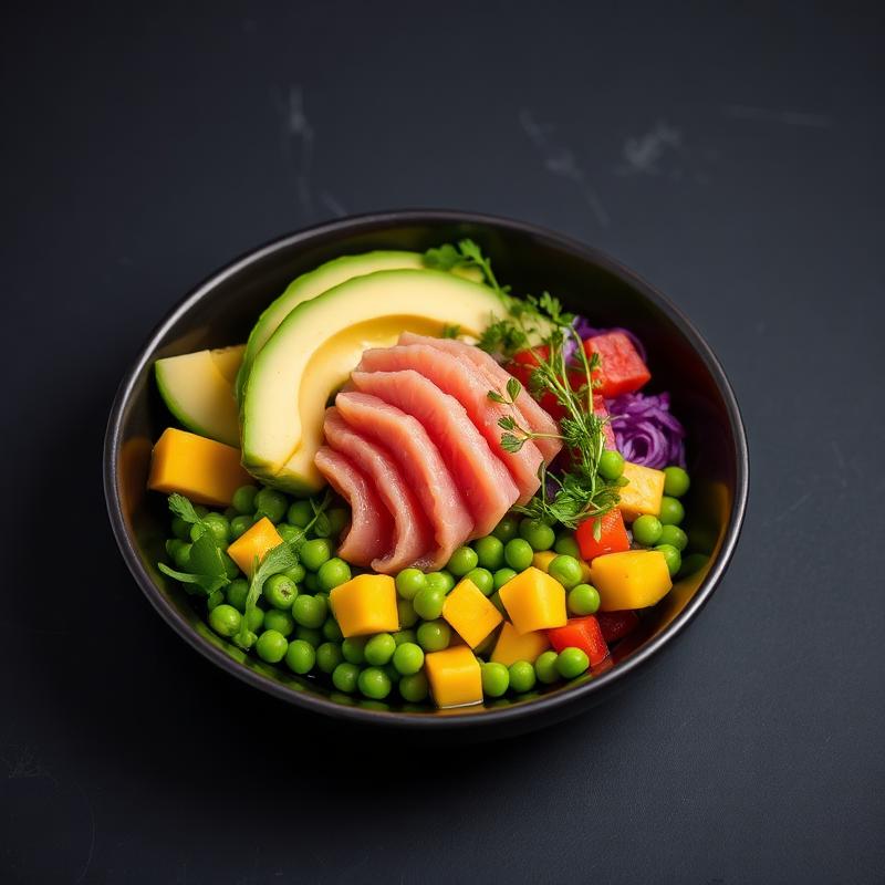 Rainbow poke bowl